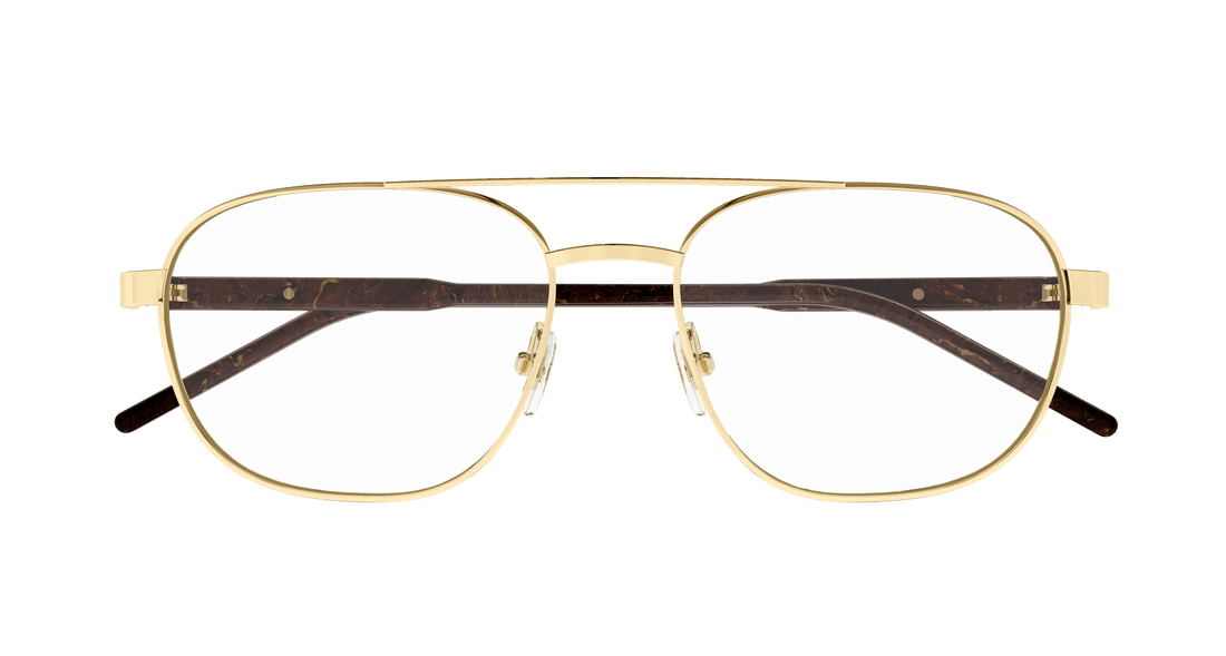 Óculos graduados gucci gg1800o 003 dorado square masculino tamanho 56mm - Vista de detalhe