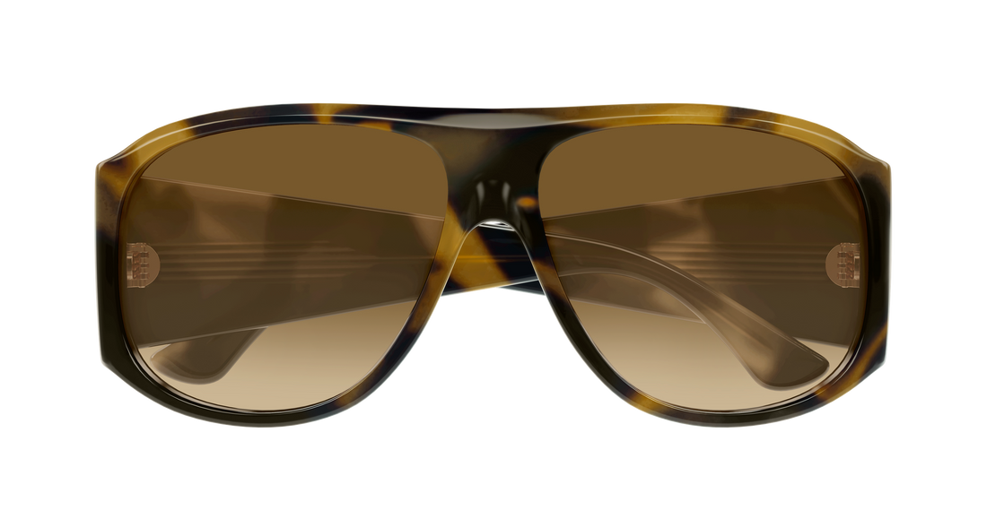Occhiali da sole chloé ch0347s 005 havana pilot/navigator femenino taglia 60mm - Vista dettagliata