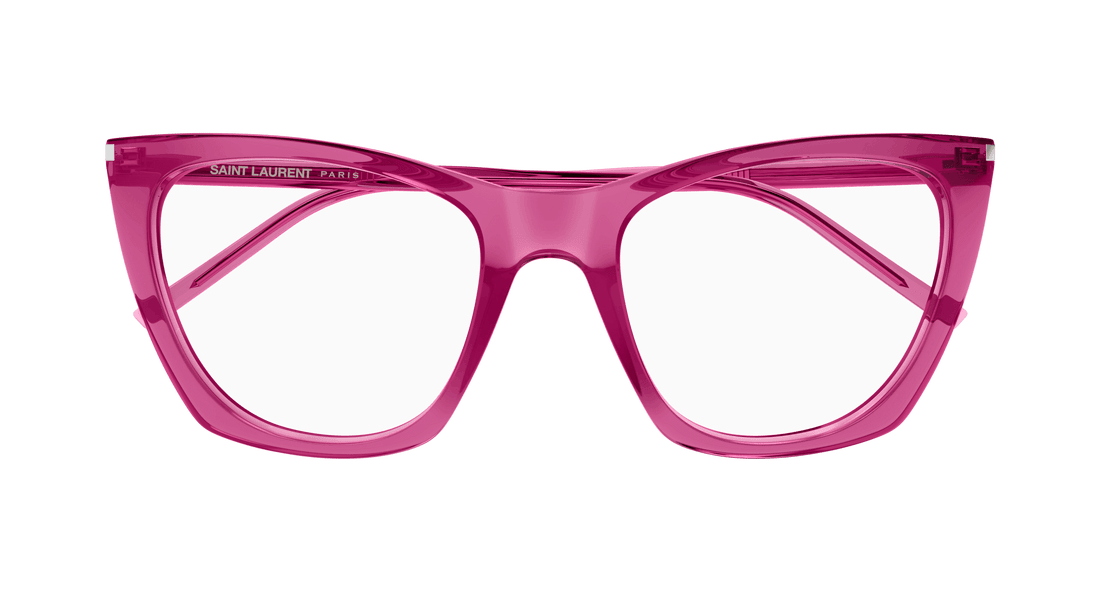Prescription glasses saint laurent sl 214 kate thin opt 005 rosa cat eye femenino size 55mm - Detailed view