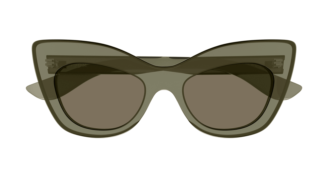 Solglasögon alexander mcqueen am0516s 001 verde cat eye femenino storlek 52mm - Detaljvy