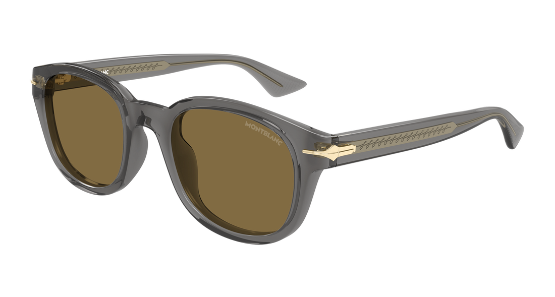 Occhiali da sole montblanc mb0435s 003 gris round/oval/panthos masculino taglia 51mm - Vista principale