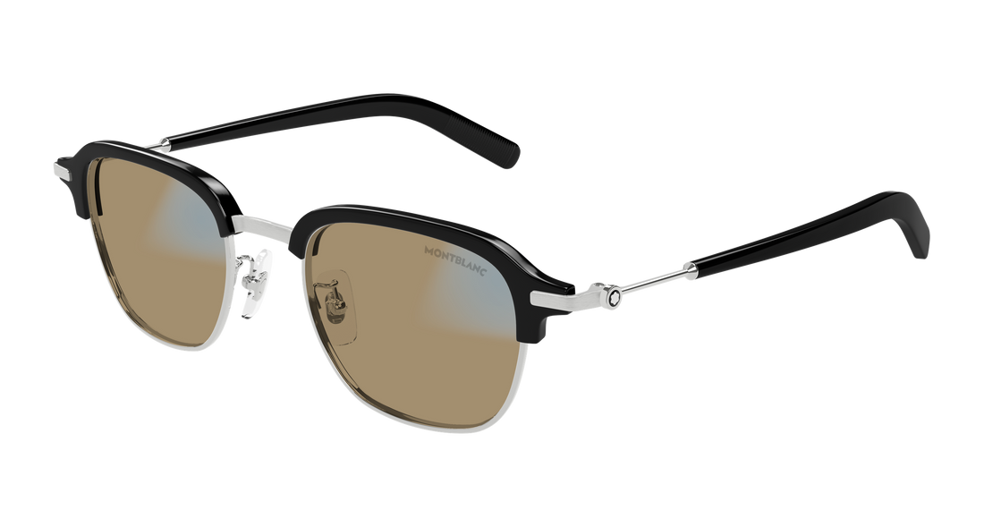 Occhiali da sole montblanc mb0390s 001 plateado square masculino taglia 50mm - Vista dettagliata