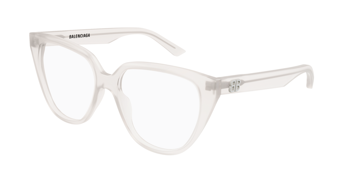 Brillen balenciaga bb0129o 010 blanco cat eye femenino maat 53mm - Hoofdaanzicht