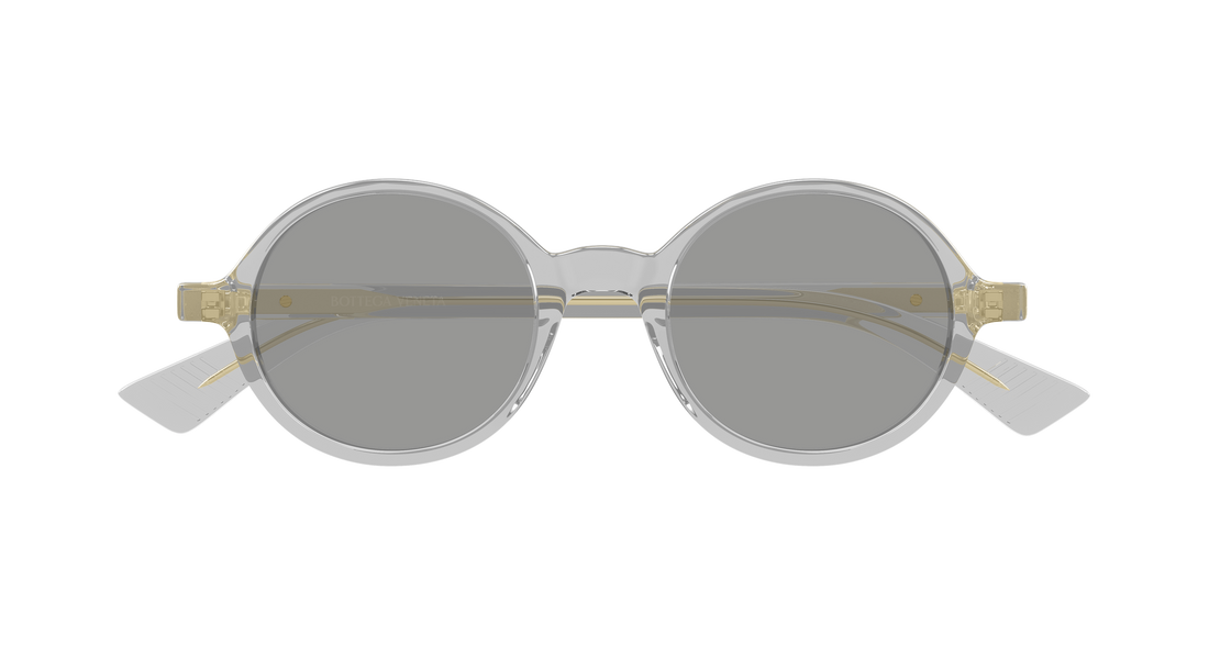 Lunettes de soleil bottega veneta bv1430s 004 gris round/oval/panthos unisex taille 48mm - Vue détaillée