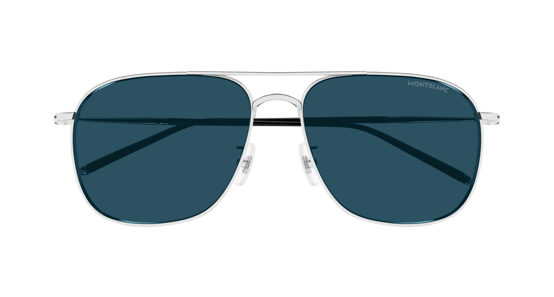 Occhiali da sole montblanc mb0417sa 004 plateado pilot masculino taglia 60mm - Vista dettagliata