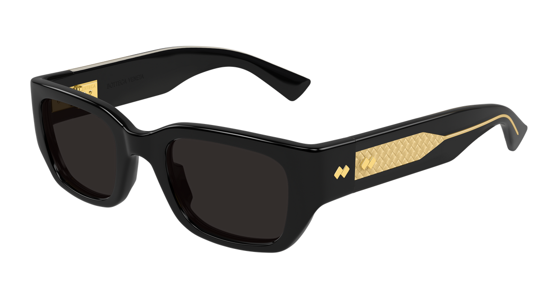 Occhiali da sole bottega veneta bv1400s 001 negro rectangular / squared unisex taglia 51mm - Vista principale