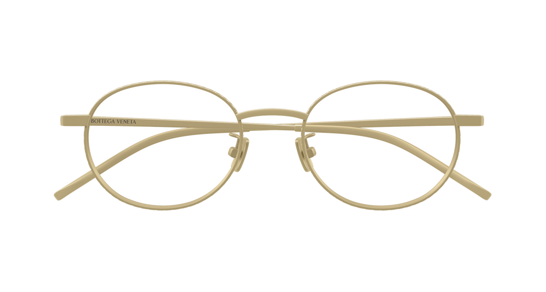 Gafas graduadas bottega veneta bv1426oa 001 bronce round/oval/panthos unisex talla 50mm - Vista de detalle