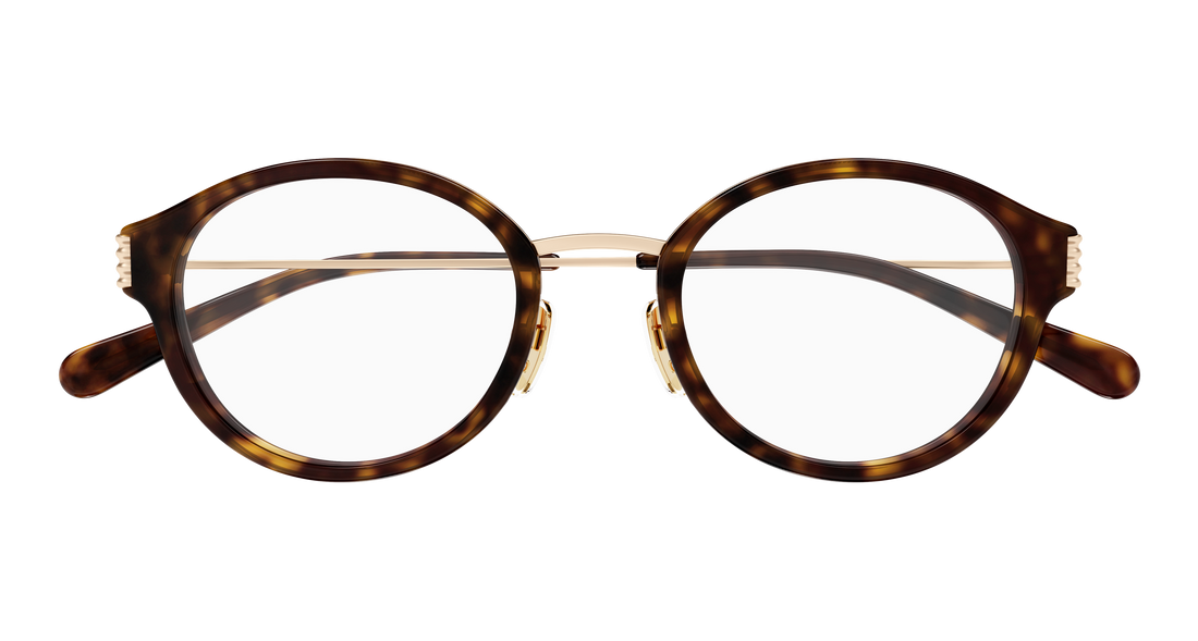Prescription glasses gucci gg1999oj 002 havana round/oval/panthos femenino size 49mm - Detailed view