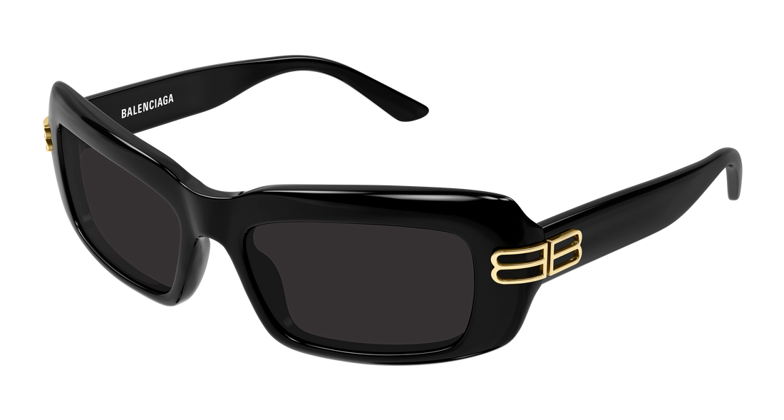 Occhiali da sole balenciaga bb0432s 001 negro rectangular / squared femenino taglia 57mm - Vista principale