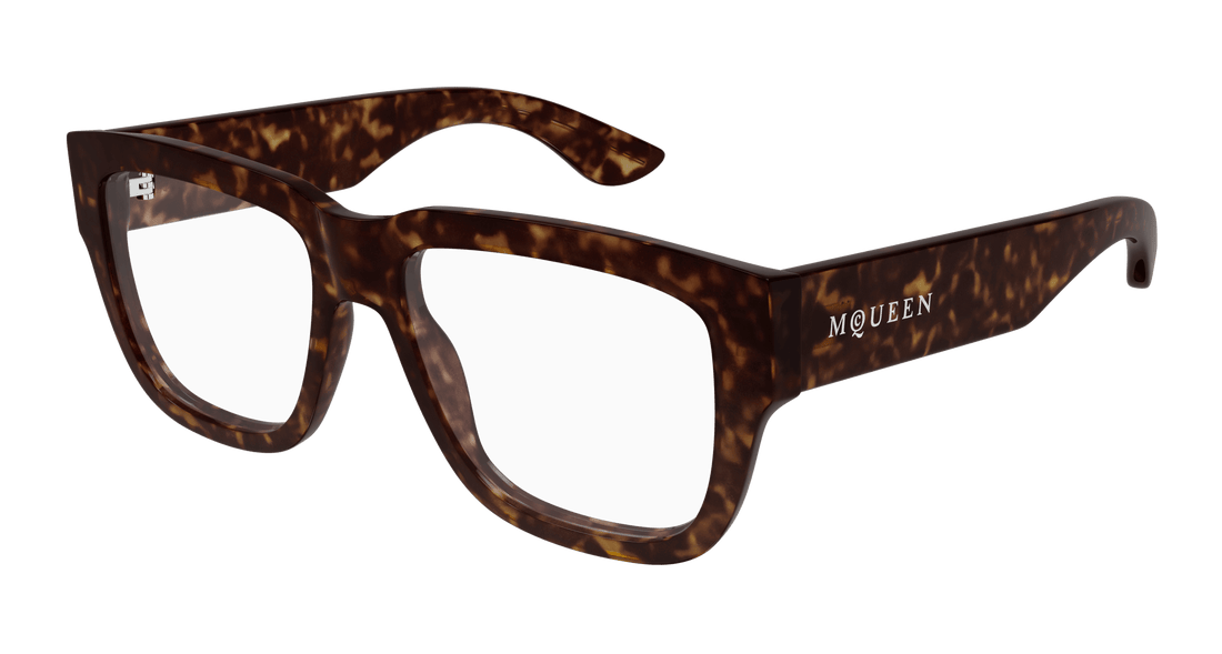 Occhiali da vista alexander mcqueen am0510o 002 havana square unisex taglia 55mm - Vista principale