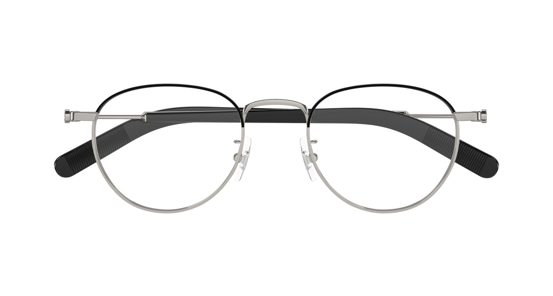 Occhiali da vista montblanc mb0423o 004 plateado round/oval/panthos masculino taglia 49mm - Vista dettagliata
