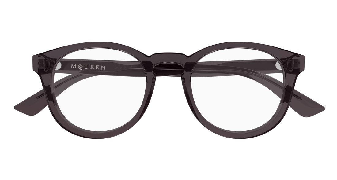 Gafas graduadas alexander mcqueen am0514o 003 gris round unisex talla 48mm - Vista de detalle