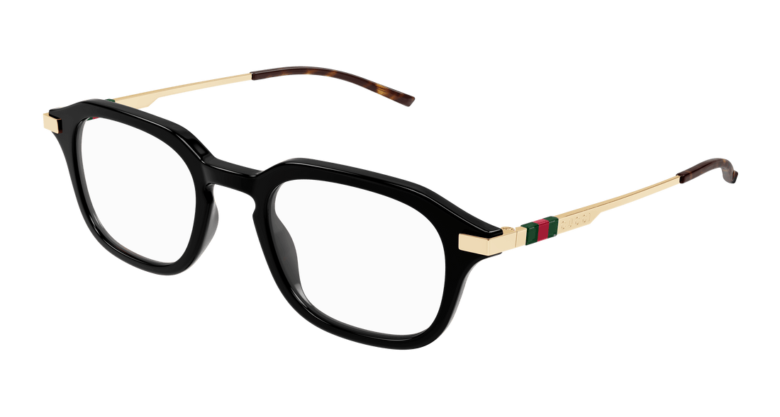 Óculos graduados gucci gg1891o 001 negro square masculino tamanho 49mm - Vista principal