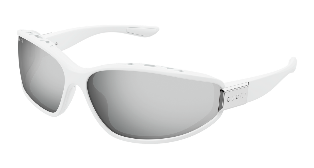 Sonnenbrillen gucci gg2011s 003 blanco geometric masculino größe 73mm - Hauptansicht