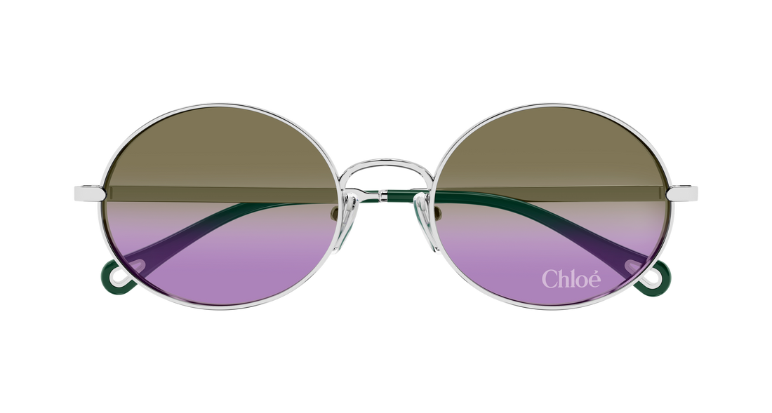 Occhiali da sole chloé ch0326s 002 plateado round/oval/panthos femenino taglia 55mm - Vista dettagliata