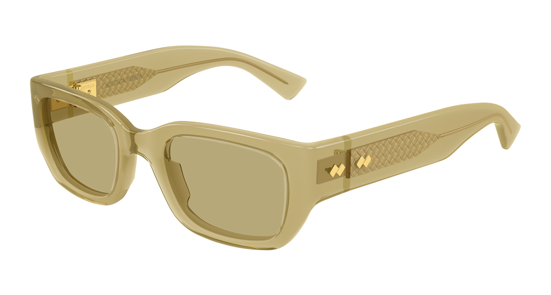 Occhiali da sole bottega veneta bv1400s 004 amarillo rectangular / squared unisex taglia 51mm - Vista principale