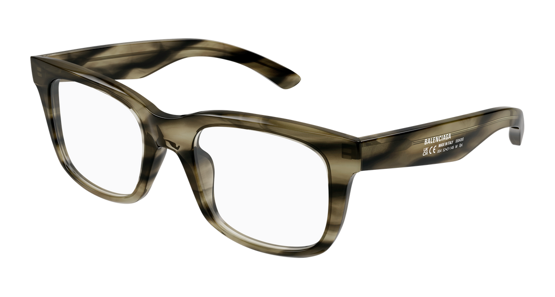 Brillen balenciaga bb0428o 009 havana rectangular / squared masculino maat 54mm - Hoofdaanzicht