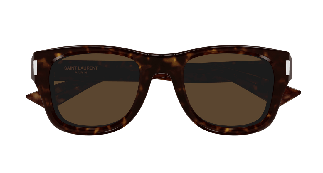 Occhiali da sole saint laurent sl 801 002 havana round masculino taglia 50mm - Vista dettagliata