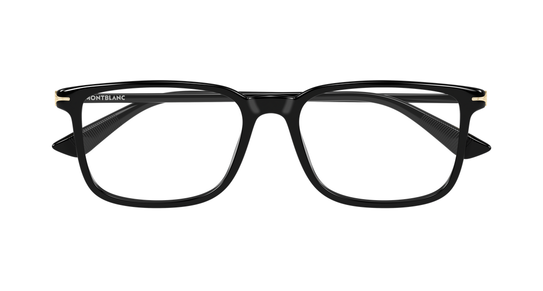 Occhiali da vista montblanc mb0437o 006 negro rectangular / squared masculino taglia 56mm - Vista dettagliata