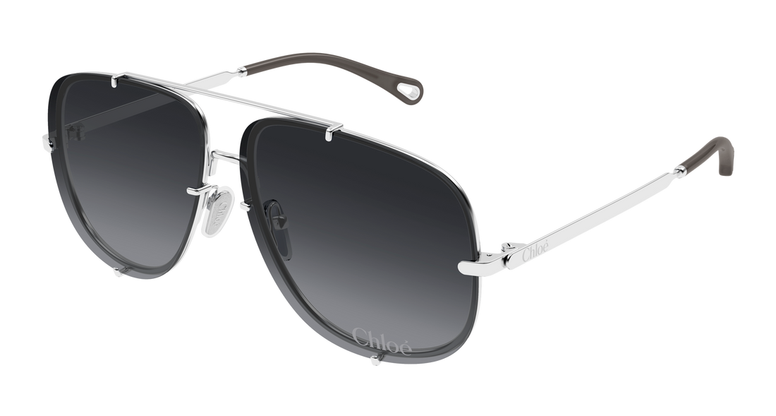 Occhiali da sole chloé ch0348s 002 plateado pilot/navigator femenino taglia 62mm - Vista principale