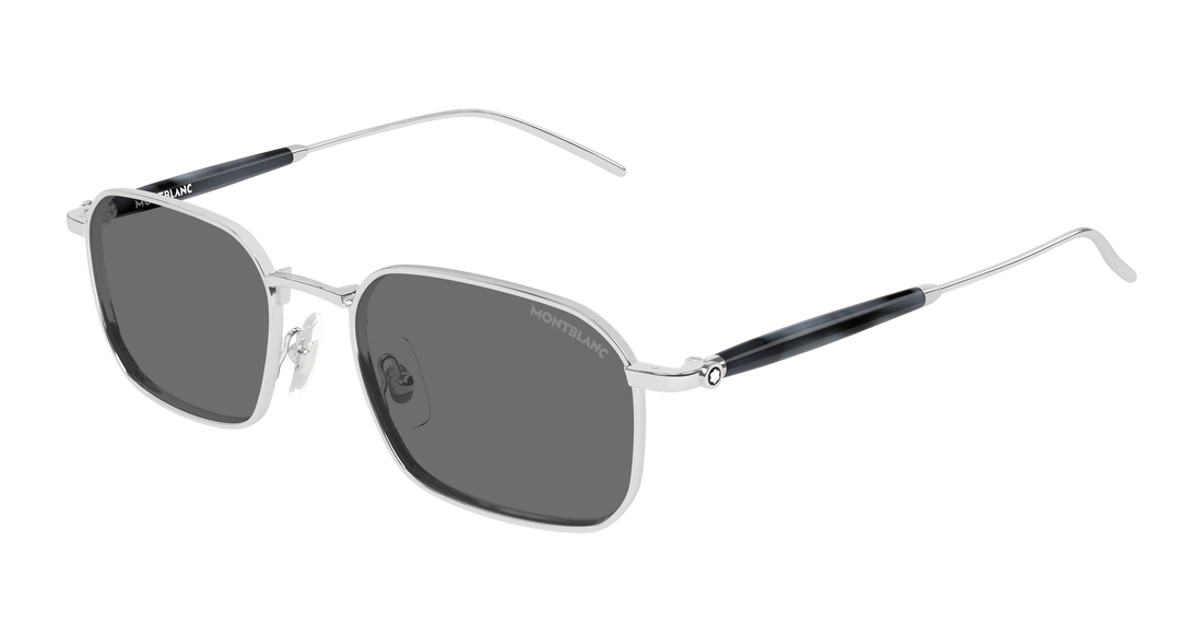 Occhiali da sole montblanc mb0441s 003 plateado rectangular / squared masculino taglia 52mm - Vista principale