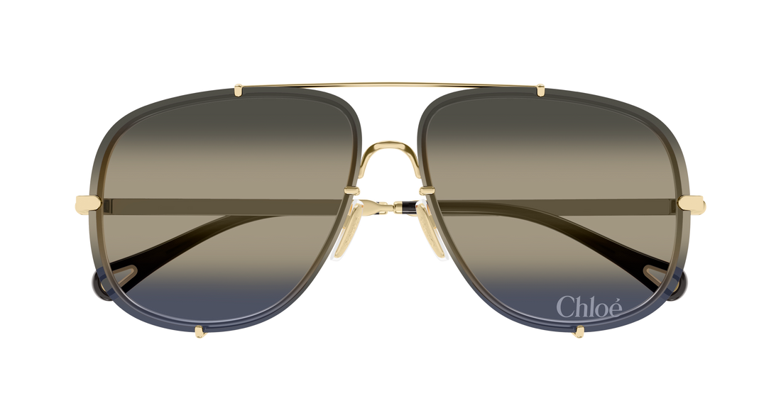 Occhiali da sole chloé ch0348s 005 dorado pilot/navigator femenino taglia 62mm - Vista dettagliata