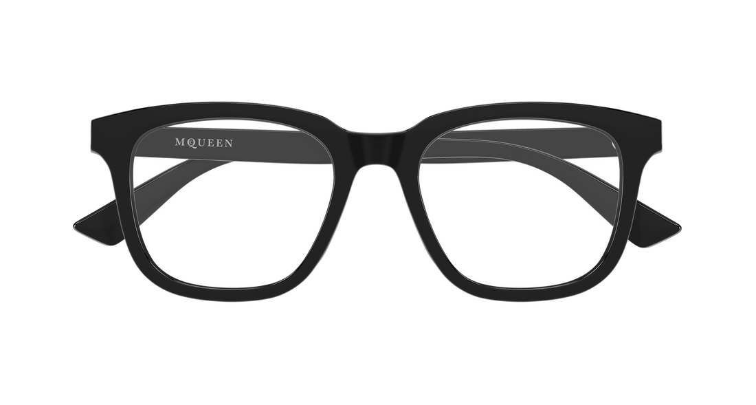 Gafas graduadas alexander mcqueen am0539o 001 negro rectangular / squared femenino talla 52mm - Vista de detalle