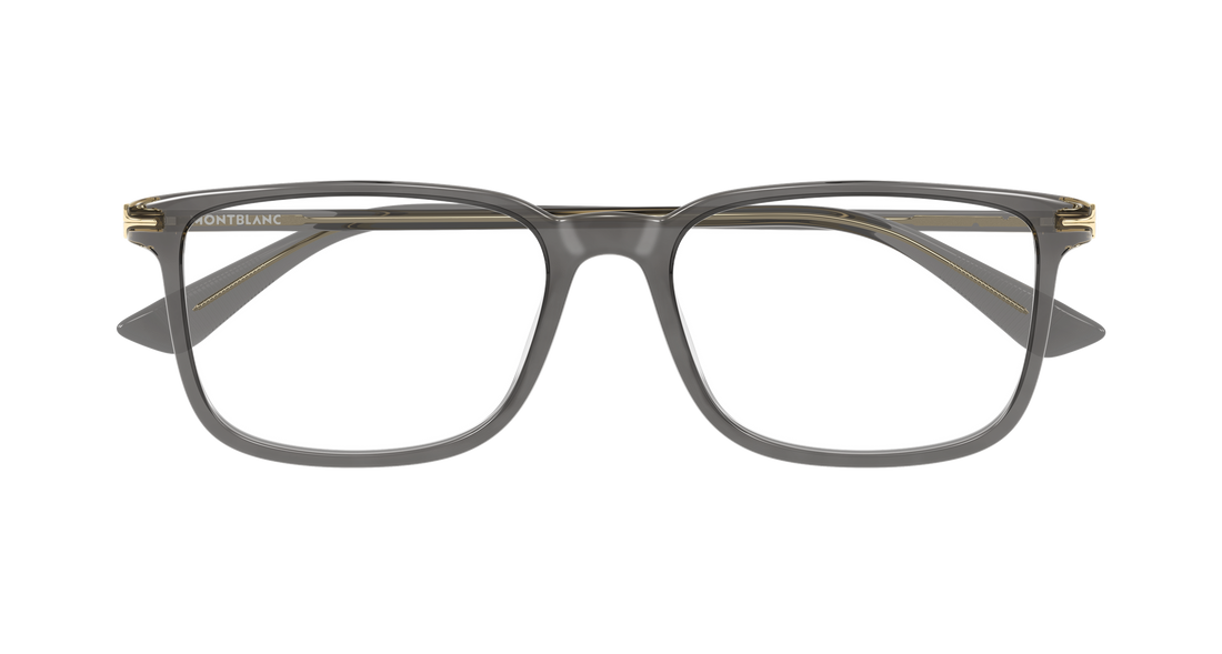 Occhiali da vista montblanc mb0437o 003 gris rectangular / squared masculino taglia 54mm - Vista dettagliata