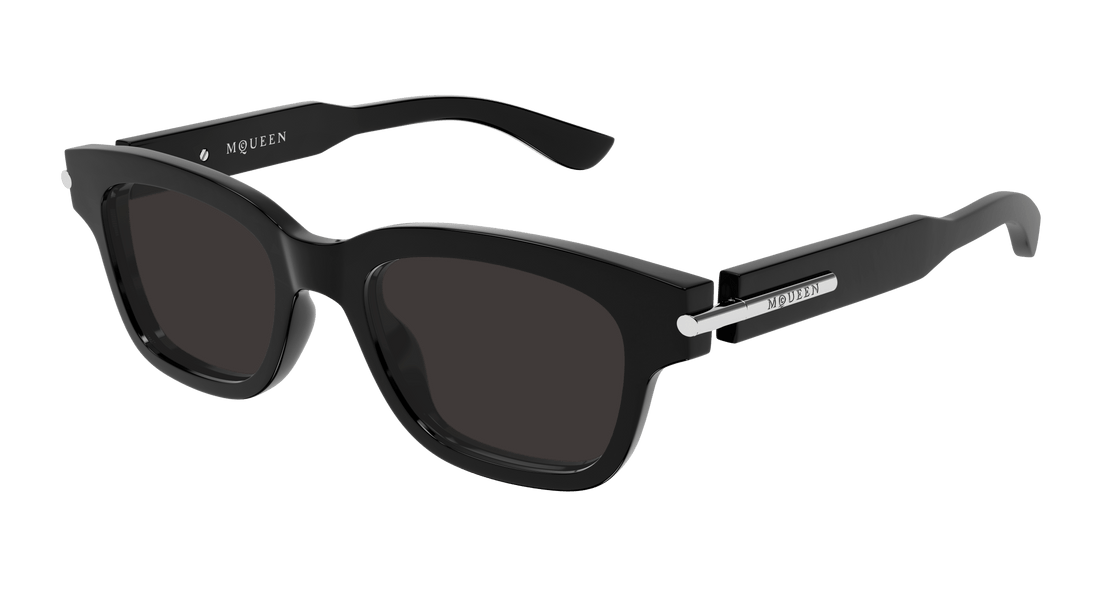Solglasögon alexander mcqueen am0497s 001 negro square unisex storlek 51mm - Huvudvy