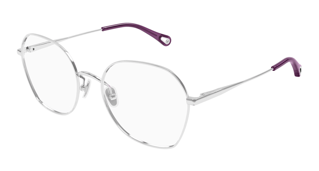Glasögon chloé ch0320o 003 plateado square femenino storlek 55mm - Huvudvy