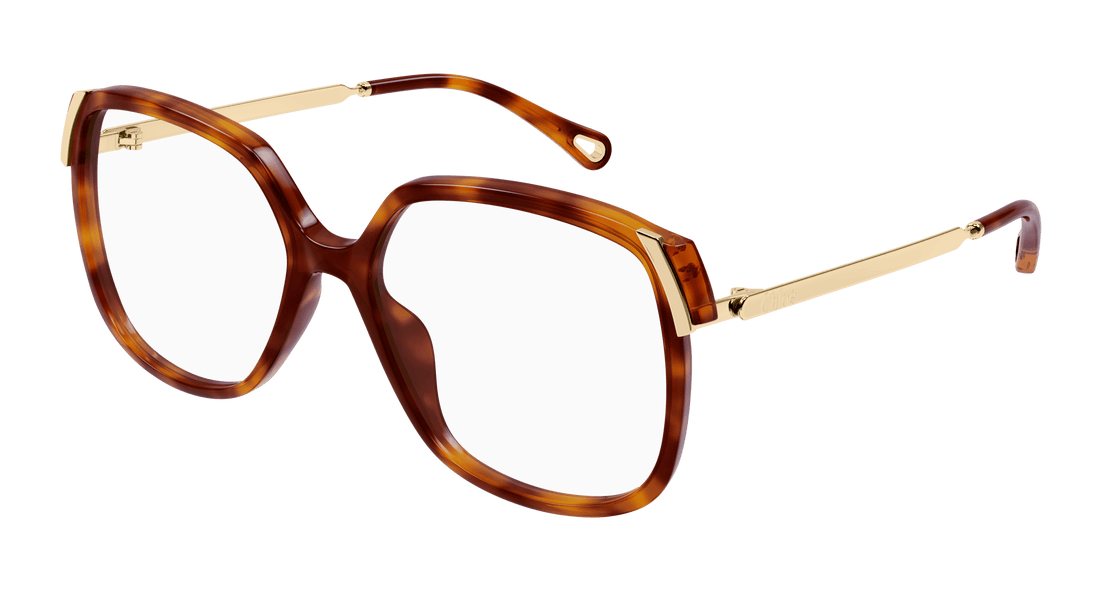 Brillen chloé ch0287o 002 havana square femenino größe 56mm - Hauptansicht