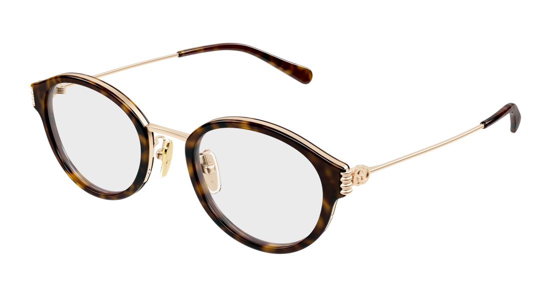 Prescription glasses gucci gg1999oj 002 havana round/oval/panthos femenino size 49mm - Main view