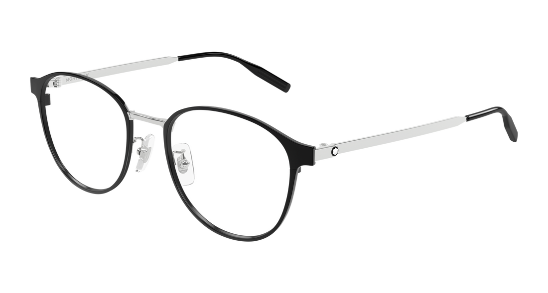 Occhiali da vista montblanc mb0447oa 002 negro round/oval/panthos masculino taglia 52mm - Vista principale