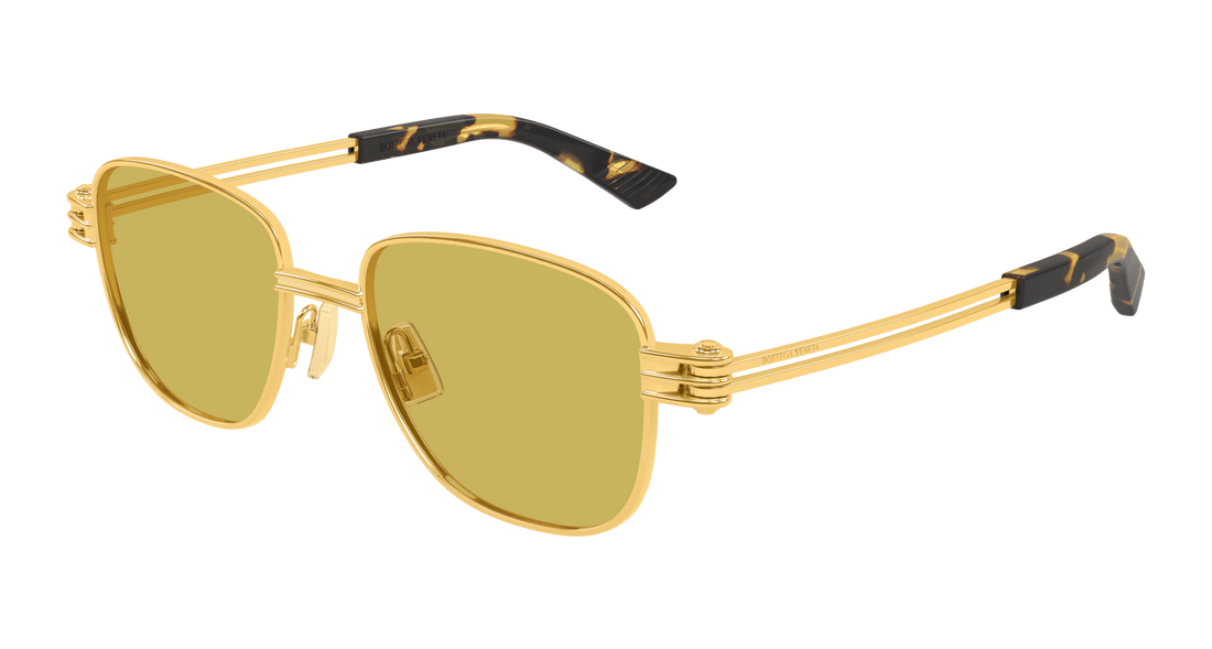 Occhiali da sole bottega veneta bv1380s 002 dorado square unisex taglia 51mm - Vista principale
