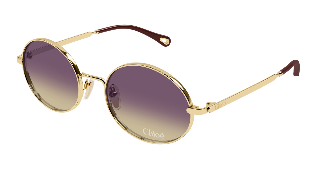 Occhiali da sole chloé ch0326s 001 dorado round/oval/panthos femenino taglia 55mm - Vista principale