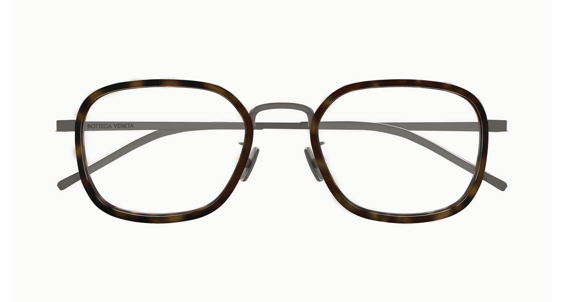 Gafas graduadas bottega veneta bv1427oa 002 plateado rectangular / squared unisex talla 52mm - Vista de detalle