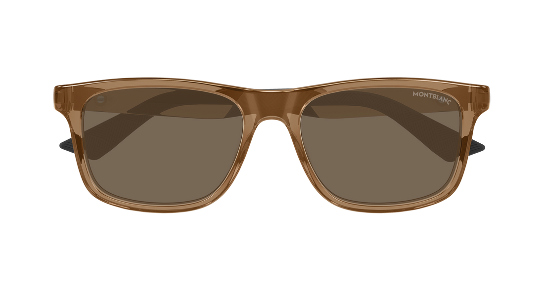 Sonnenbrillen montblanc mb0432s 004 marron rectangular / squared masculino größe 55mm - Detailansicht