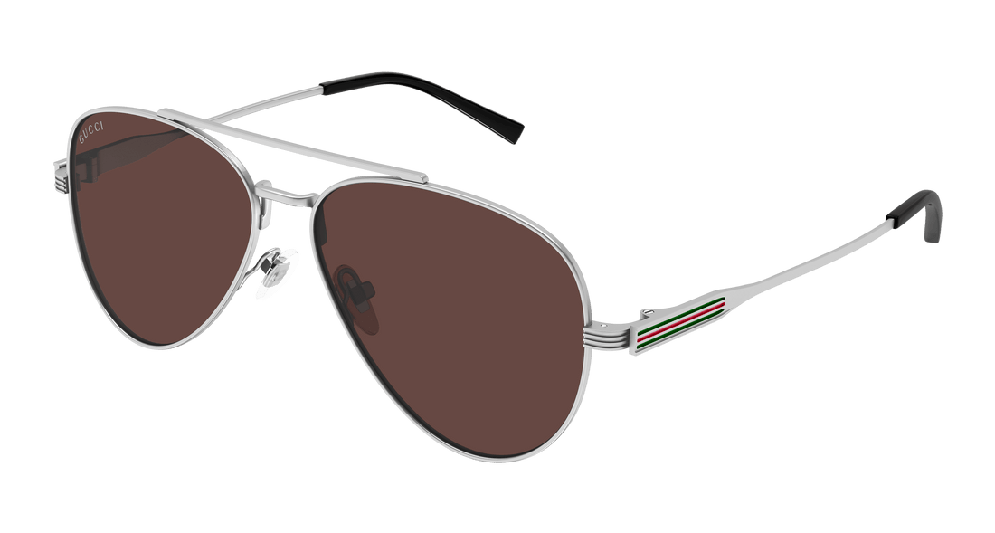 Sunglasses gucci gg1874s 003 rutenio pilot masculino size 57mm - Main view
