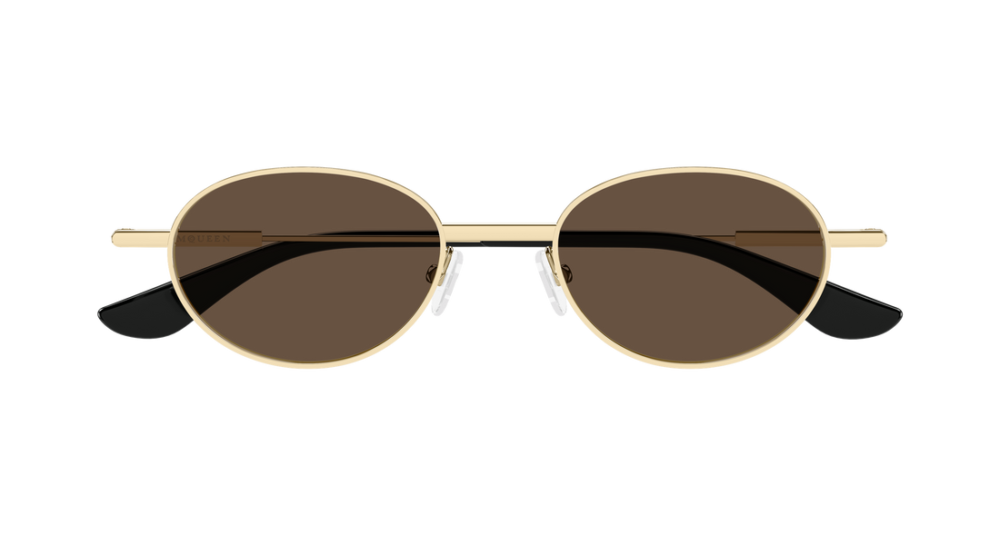 Solglasögon alexander mcqueen am0523s 002 dorado round/oval/panthos unisex storlek 50mm - Detaljvy