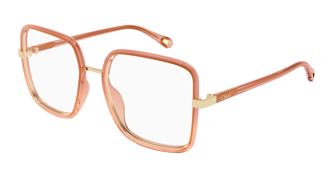 Glasögon chloé ch0338o 002 rojo rectangular / squared femenino storlek 55mm - Huvudvy