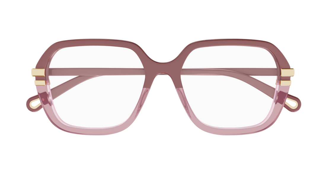Brillen chloé ch0205o 009 rosa rectangular / squared femenino größe 53mm - Detailansicht