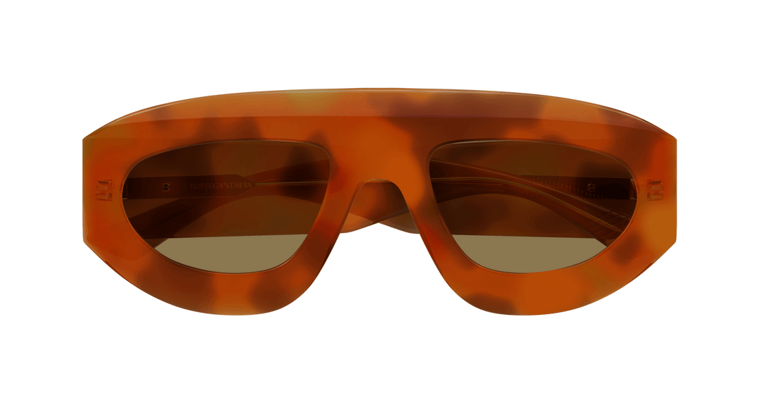 Lunettes de soleil bottega veneta bv1358s 002 havana geometric unisex taille 52mm - Vue détaillée