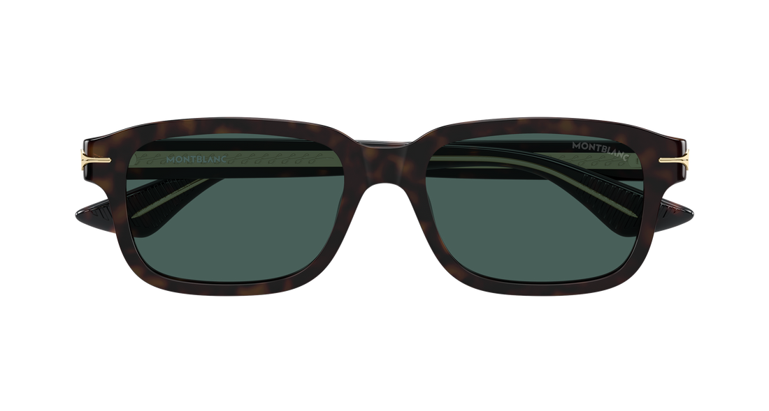 Occhiali da sole montblanc mb0436s 002 havana rectangular / squared masculino taglia 54mm - Vista dettagliata