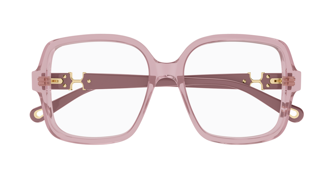 Glasögon chloé ch0335o 003 rosa rectangular / squared femenino storlek 54mm - Detaljvy