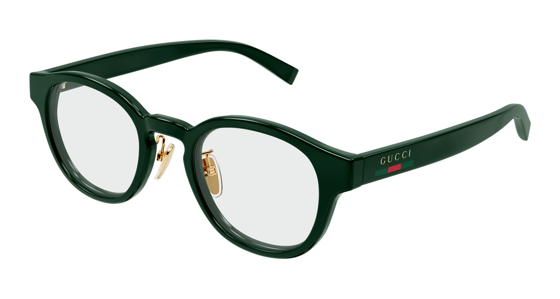 Occhiali da vista gucci gg1988ok 003 verde round/oval/panthos masculino taglia 49mm - Vista principale
