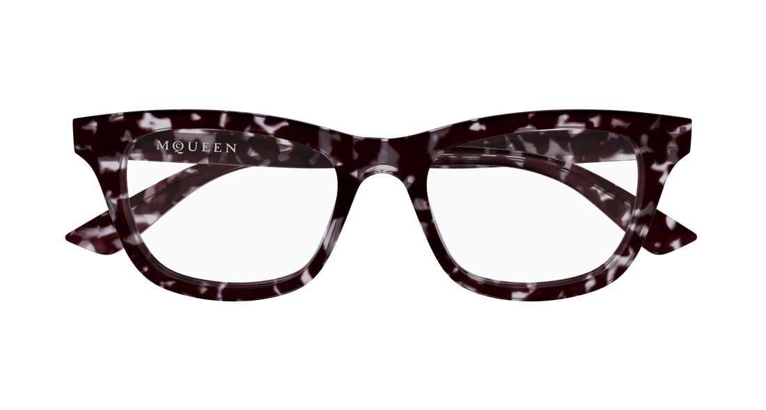 Occhiali da vista alexander mcqueen am0515o 008 havana cat eye femenino taglia 52mm - Vista dettagliata