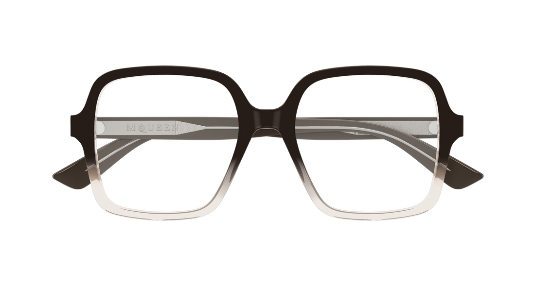 Gafas graduadas alexander mcqueen am0538o 006 marron rectangular / squared femenino talla 52mm - Vista de detalle