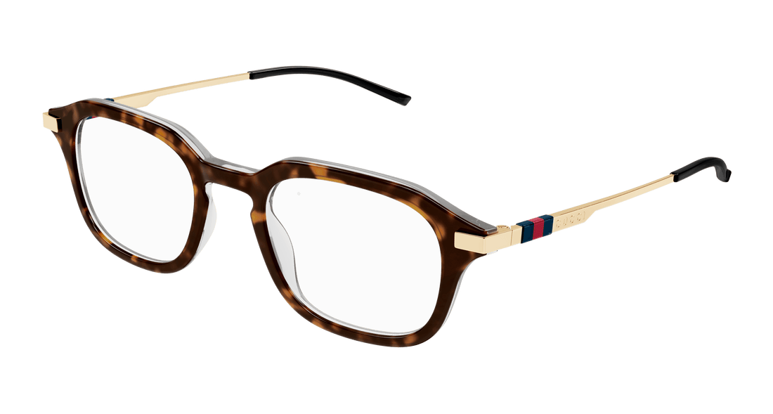 Óculos graduados gucci gg1891o 002 havana square masculino tamanho 49mm - Vista principal