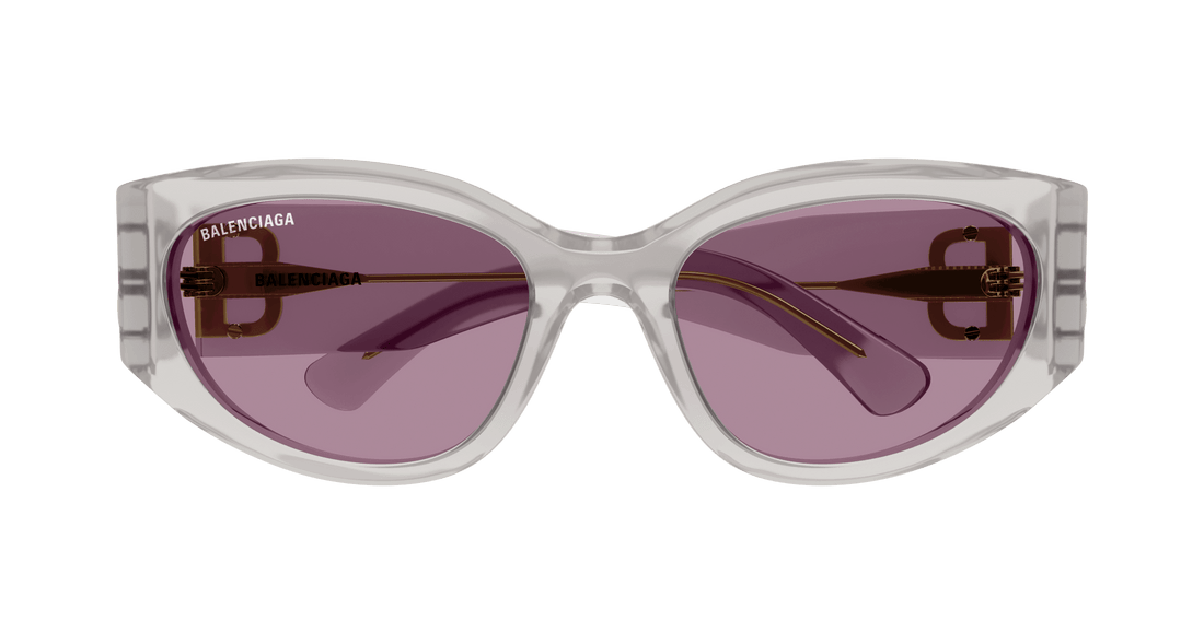 Occhiali da sole balenciaga bb0324sk 011 blanco round femenino taglia 55mm - Vista dettagliata
