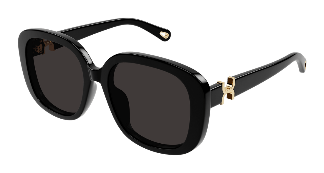 Solglasögon chloé ch0303sk 001 negro square femenino storlek 56mm - Huvudvy